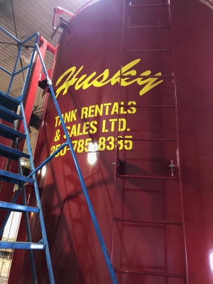 Husky Tank Rentals indoor cleaning and maintenance facility. Fort St John, British Columbia.